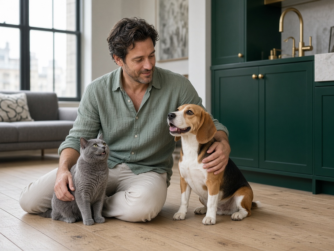 Pettcove specialist with a cat and a dog